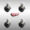 Service Caster 5 Inch 316SS Soft Rubber Wheel Swivel Bolt Hole Caster Set with Brake SCC SCC-SS316BH20S514-SRS-TLB-4 - alternate 4